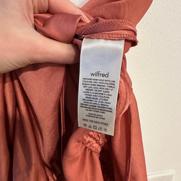 Wilfred Davina Satin Side Ruched Adjustable Length Slip Dress Medium Aritzia - Picture 7 of 12